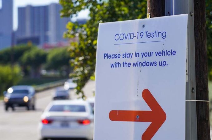 COVID testing sign